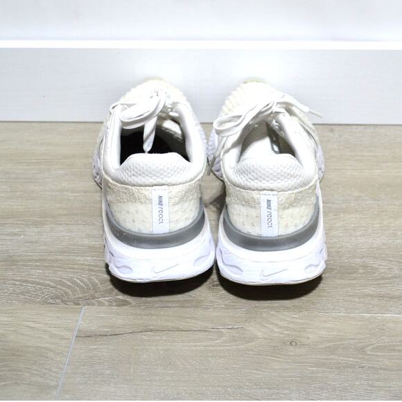 Nike React Infinity Flyknit 3 Run White & Silver Woman's Size 8 - Picture 4 of 11